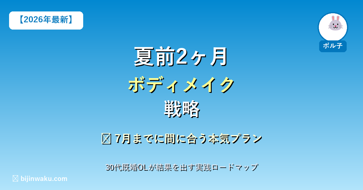 夏前ボディメイク戦略